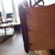 English asymmetrical chest of drawers - Art Deco - Mirror - 2 doors - 5 drawers - Mesh blond oak
