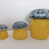 70s earthenware condiment set