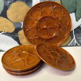 Shell-shaped plates and dishes set