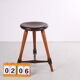 Very Old Oak Elegant stool 1920s with a beautiful patina.