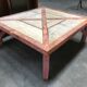 Table basse extérieur industrielle en fer et bois