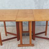 Scandinavian beech drop-leaf table