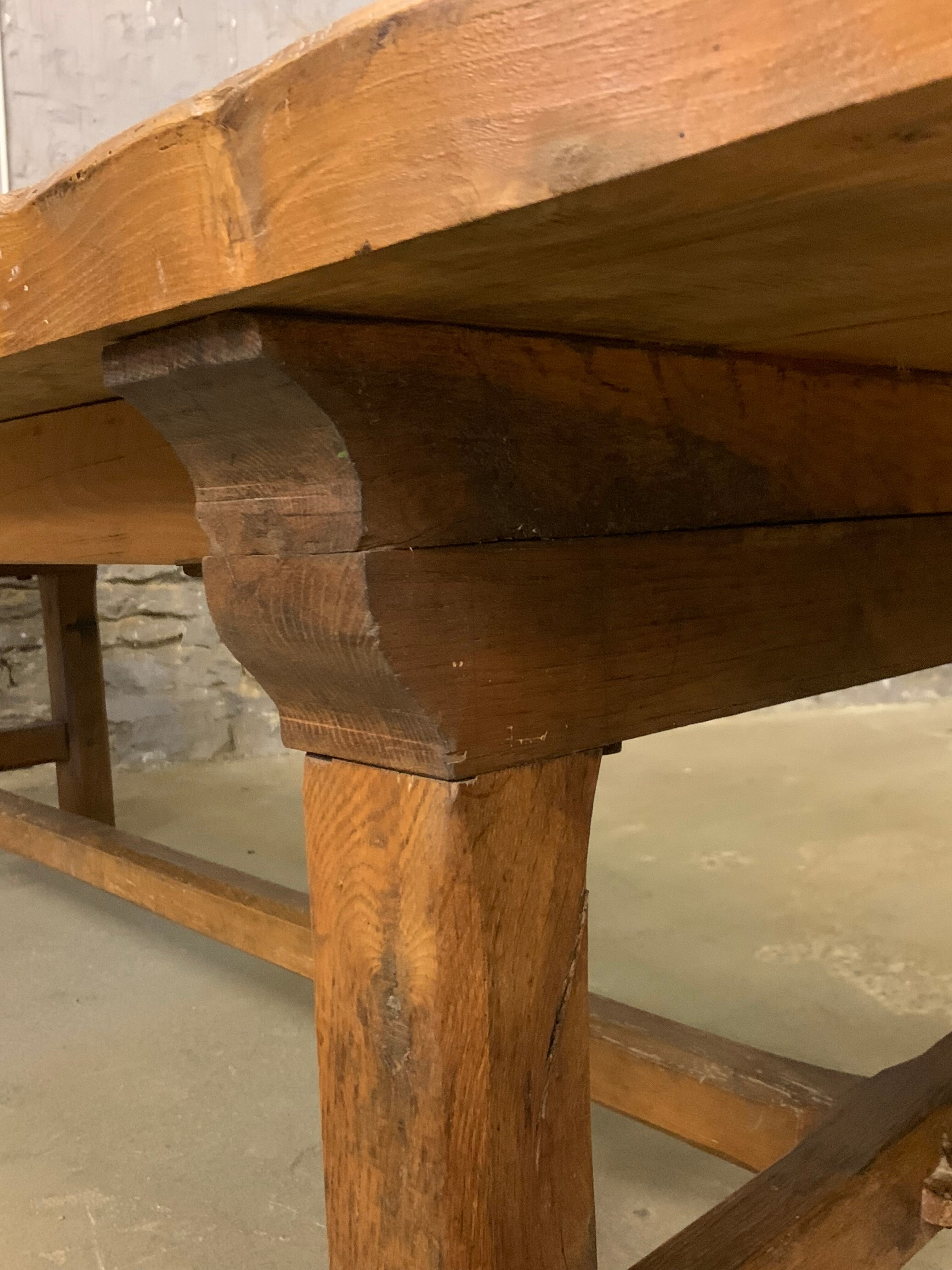 Old farm table 3.20 m elm and oak