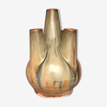 Soliflore vase with 5 stems in flamed sandstone numbered Denbac (?)