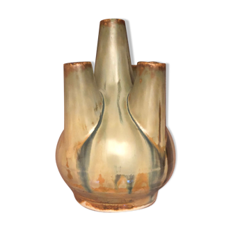 Soliflore vase with 5 stems in flamed sandstone numbered Denbac (?)