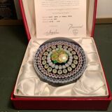 Paperweight Baccarat yellow flowers and pearls 1980