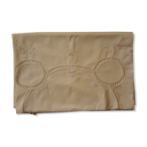 Nappe blanche brodée avec dentelle & jours