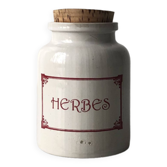 Ceramic spice jar 'Herbes'