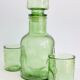 Carafe et 3 verres vintage en verre