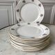 10 flat plates Digoin Sarreguemines model small flowers 50s