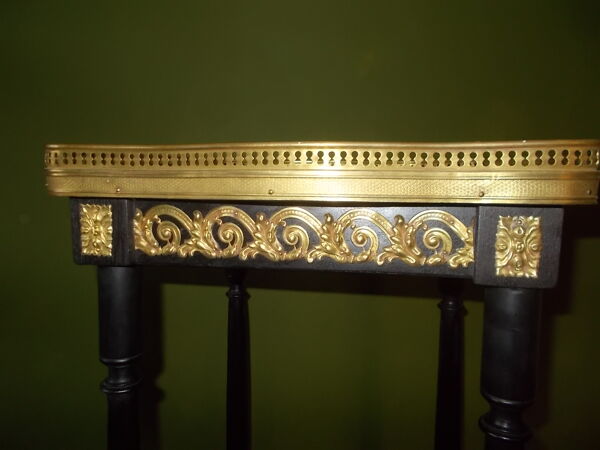 Sellette Napoléon lll dessus marbre à galerie ajourée