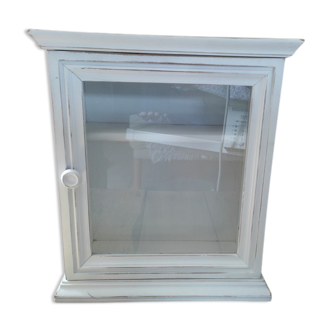 Glazed wood cabinet patinated wood dp 0522008