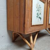 Armoire en rotin 1960