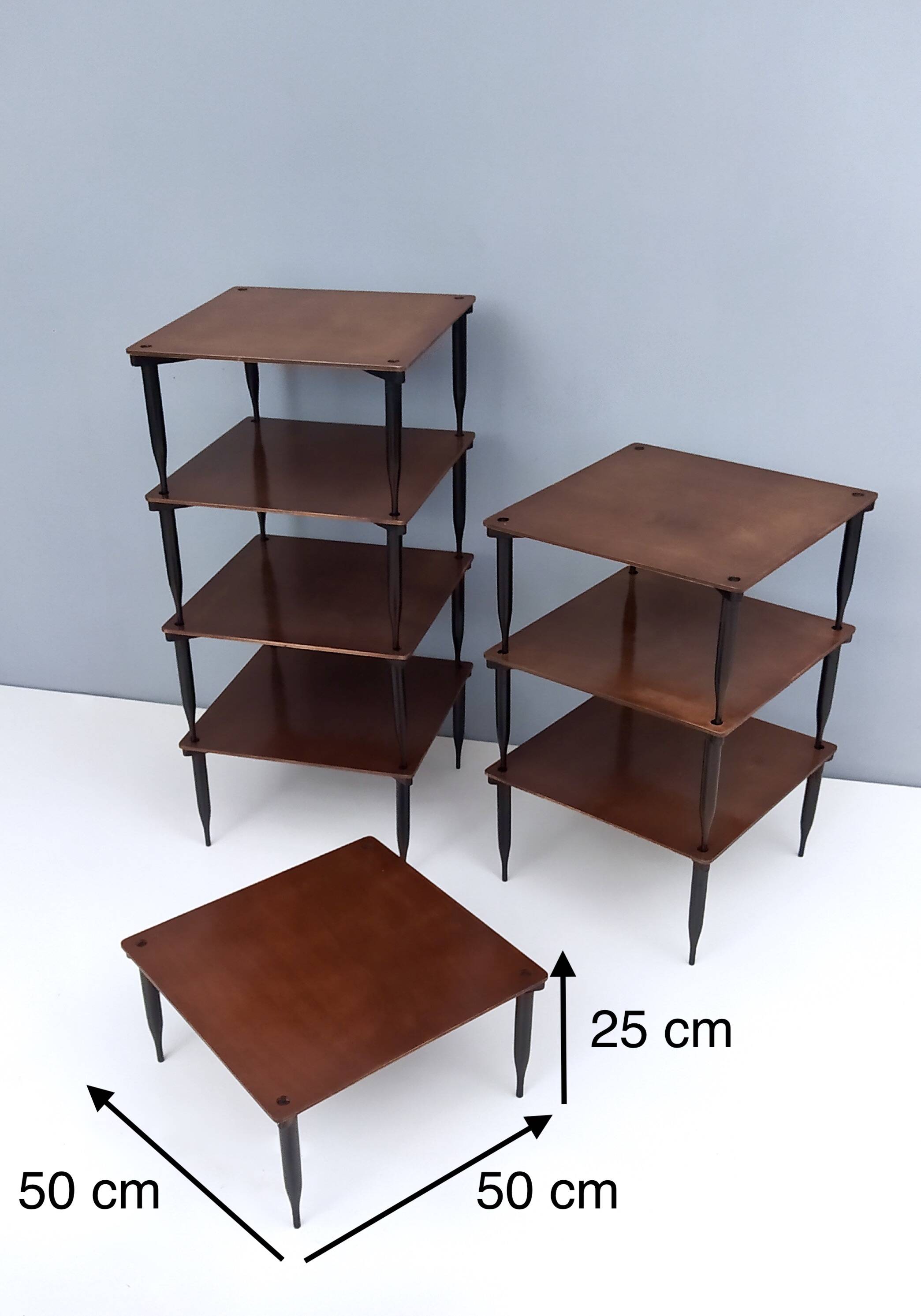 Vintage walnut coffee table model "T8" by Vico Magistretti for Azucena, Italy