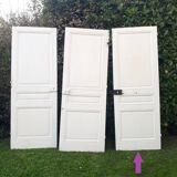 Communication door H219.5xL80cm, old panelled and moulded.