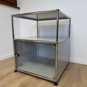 USM Haller side table in light grey