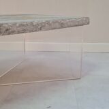 Travertine coffee table