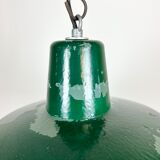 Green Industrial Factory Pendant Lamp, 1960s