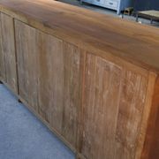 Large teak sideboard with 6 drawers and 2 sliding doors