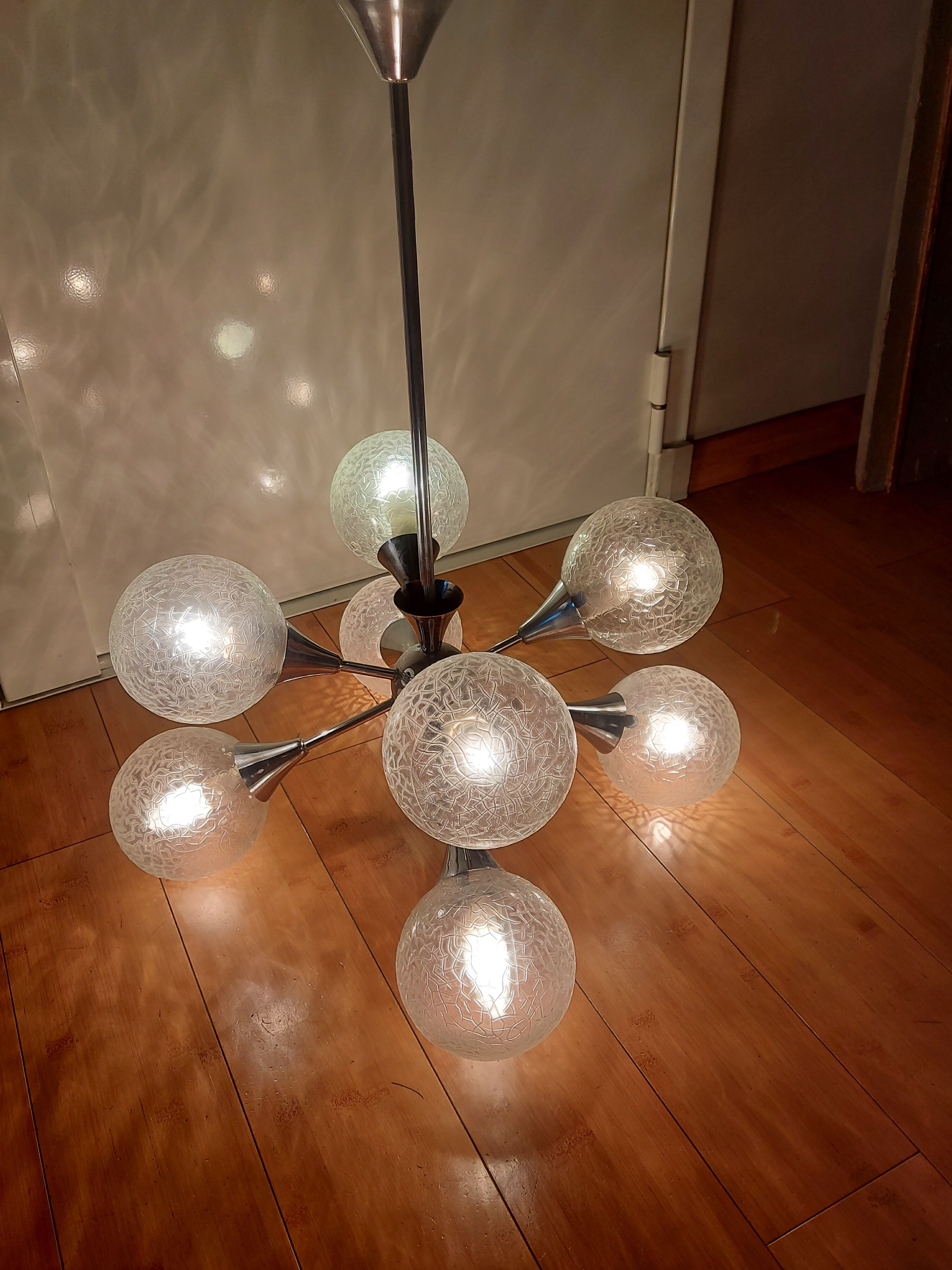 Vintage sputnik chandelier 70'S , 8 lights