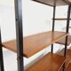 Bibliothèque étagère italienne triple modulable vintage en teck et métal