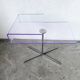 Transparent acrylic and chrome side table, 1970s design.