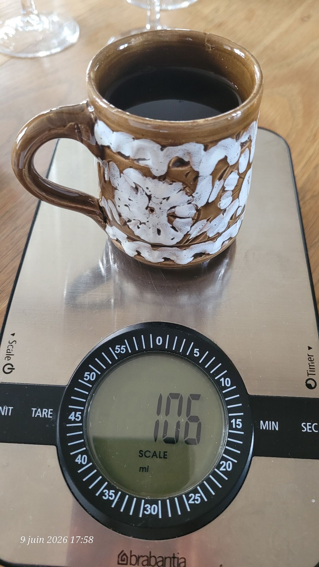 4 tasses à café en grès vintage