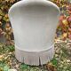 Old toad armchair in beige velvet