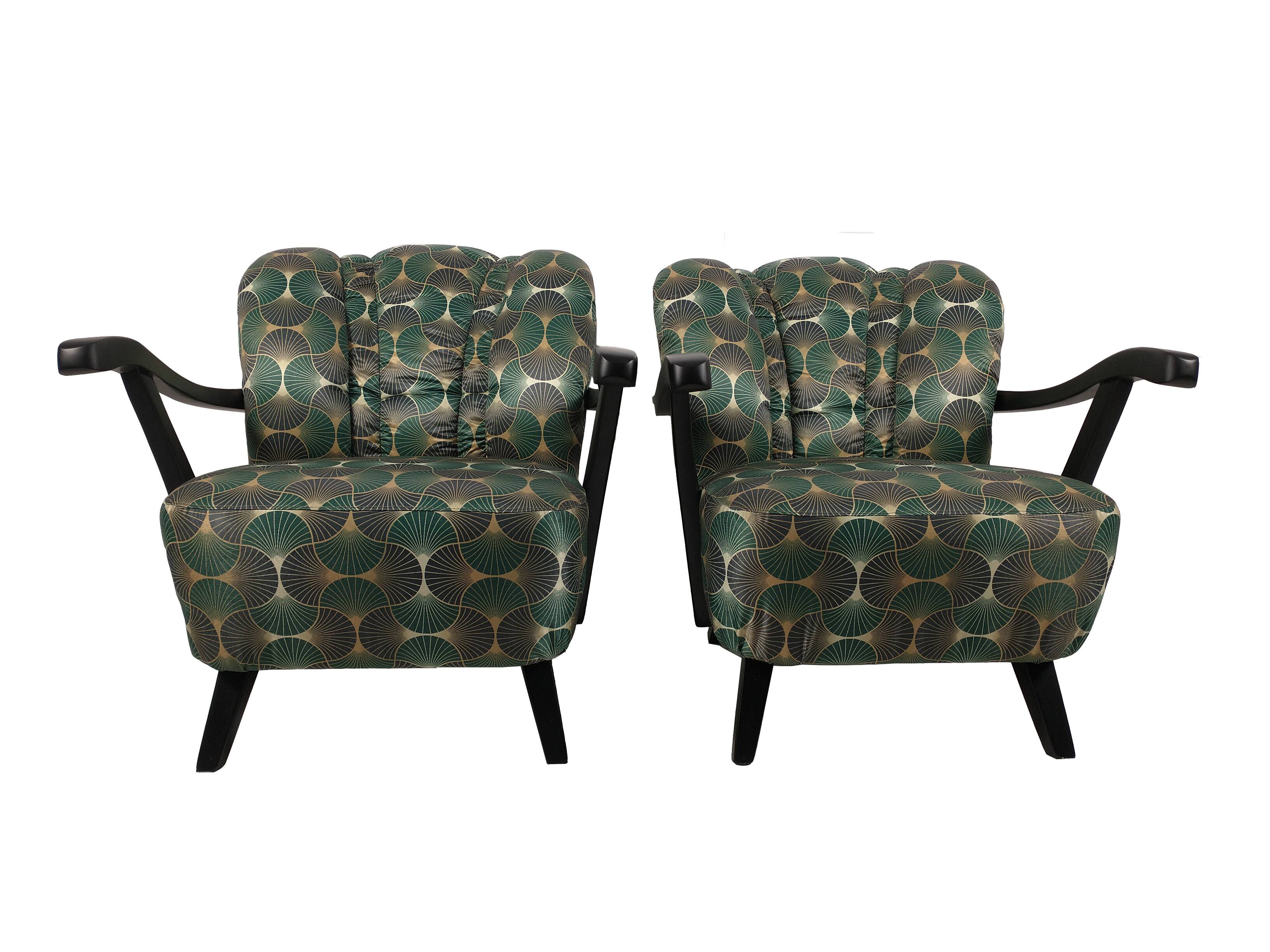 Art Deco Armchairs, 1950s, Set of 2