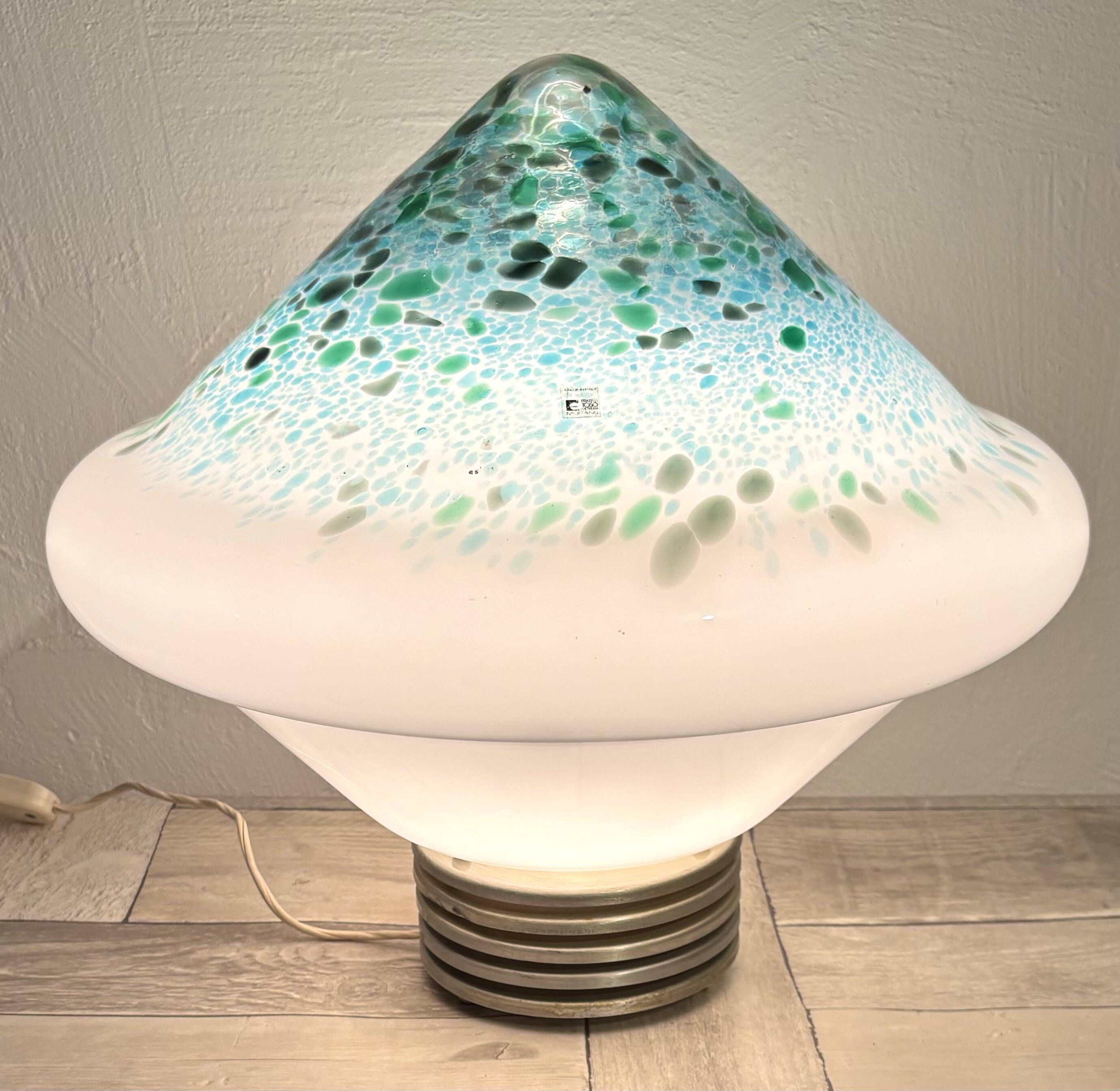 Large Murano lamp Fratelli Toso - Original label - Space Age