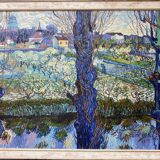 Huile sur toile vue du Brabant