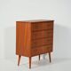 Scandinavian mahogany chest of drawers, 1950s