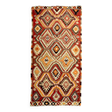 Red Brown Tribal Turkish Kilim Rug 146x292Cm SK 35174