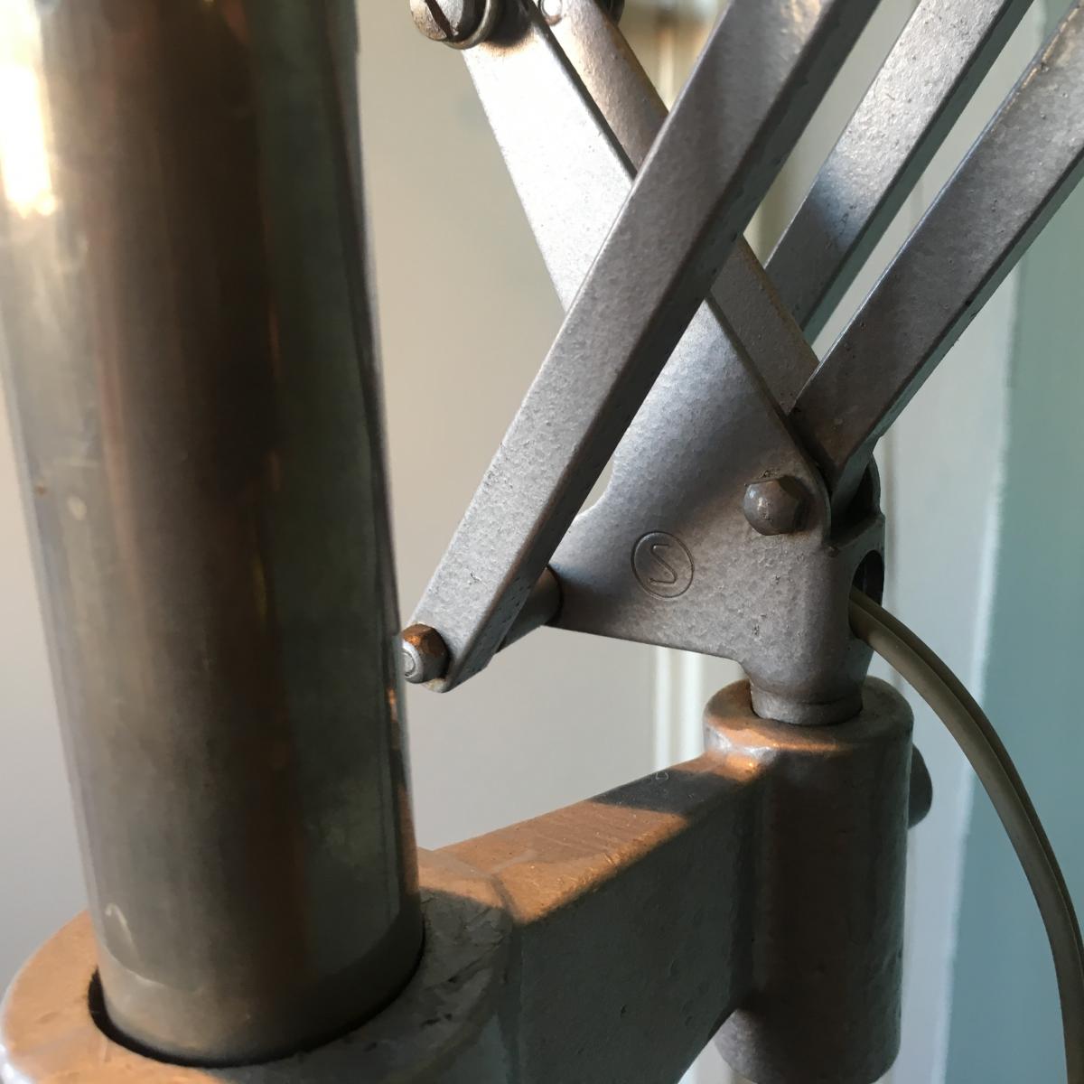 Lamppost anglepoise vintage with wheels of ASEA 1950 s