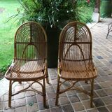 Pair of rattan chairs