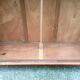 Vintage wardrobe compass feet with 3 sliding oak doors.