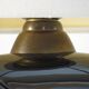 70's ceramic lamp, draped effect base