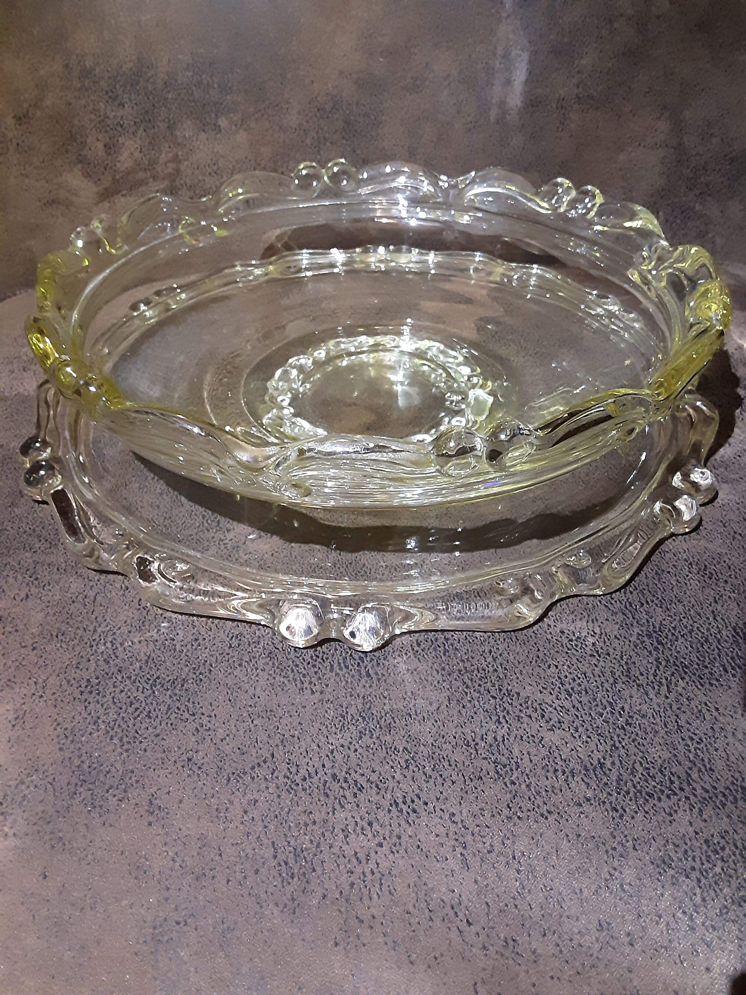 Coupe et plateau verre
