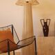 Off-white cotton hat floor lamp