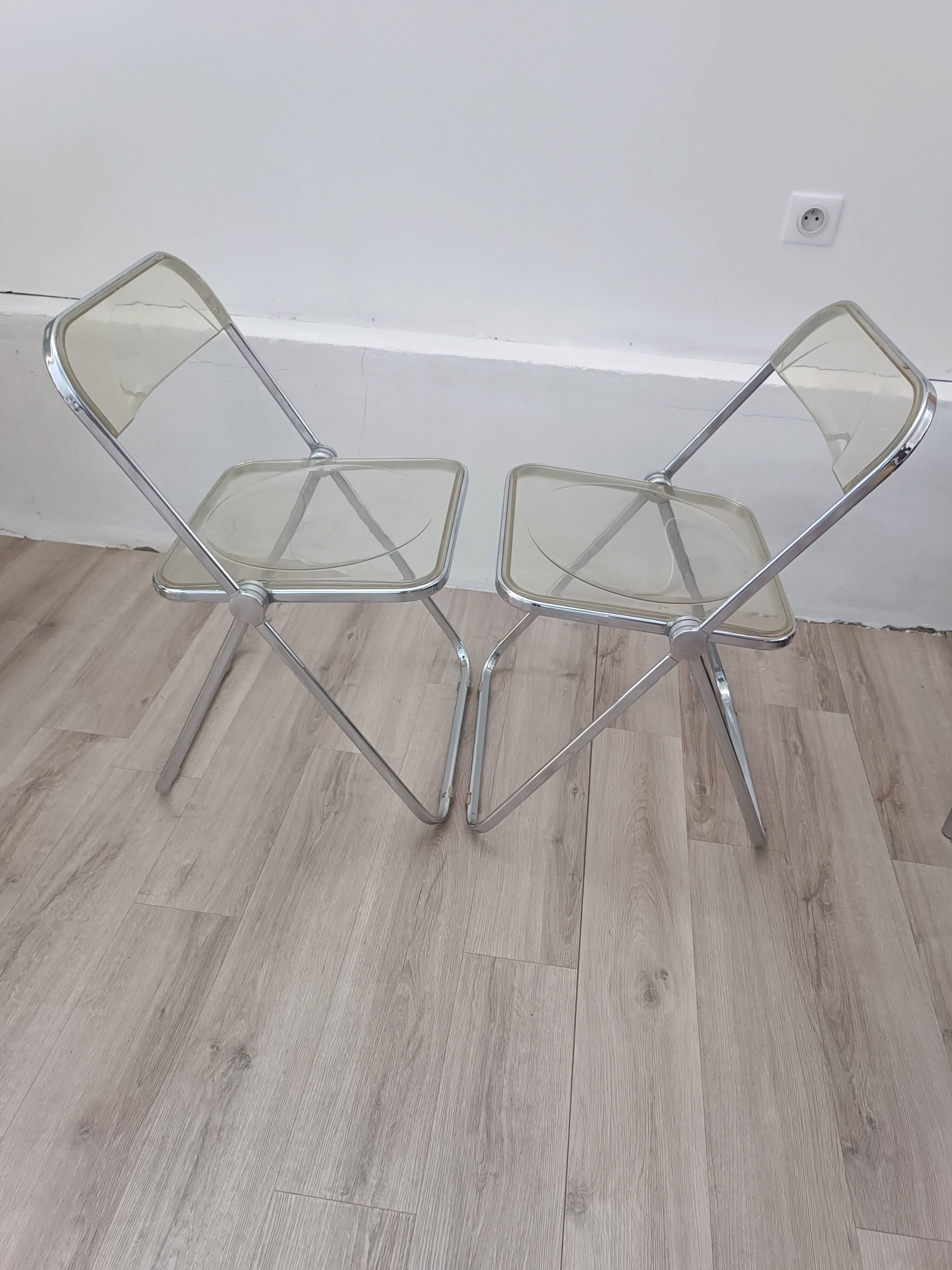 Plia chairs by Giancarlo Piretti for Anonima Castelli 1967 Original edition