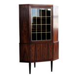Vitrine vintage | Meuble d'angle | Années 1960 | Danois