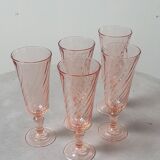 5 champagne glasses