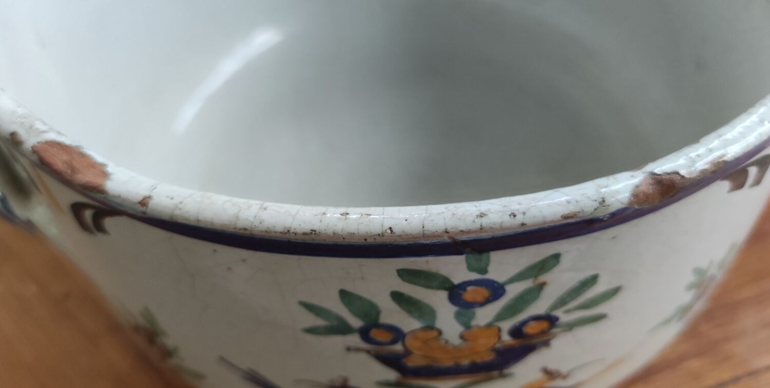 Ancienne soupière vieux Rouen 19 ème siècle