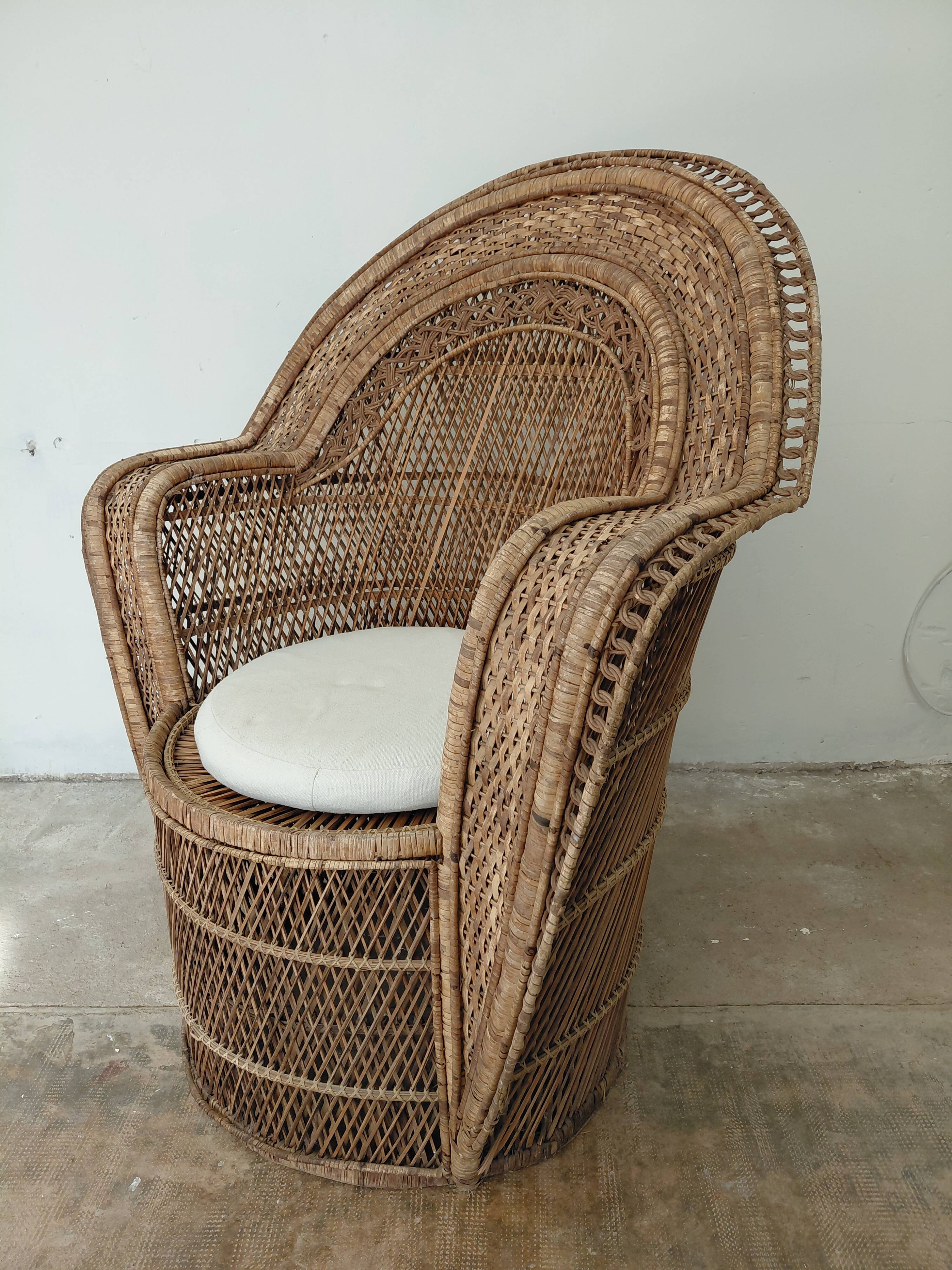 Fauteuil en osier