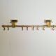 Brass and Glass R14G Wall-Mounted Coat Rack from Peter Ghyczy, 1980s