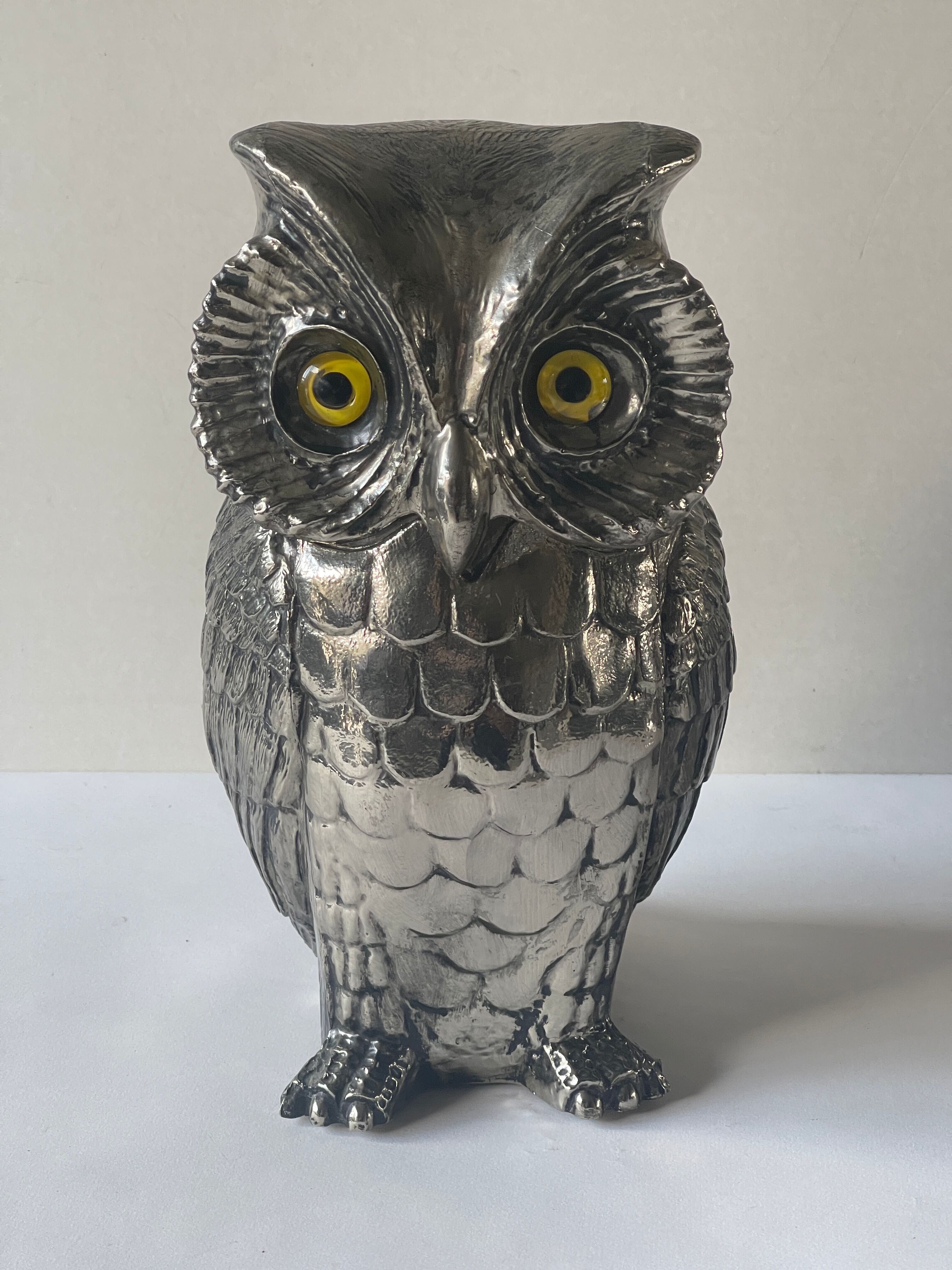 Vintage zoomorphic owl ice bucket