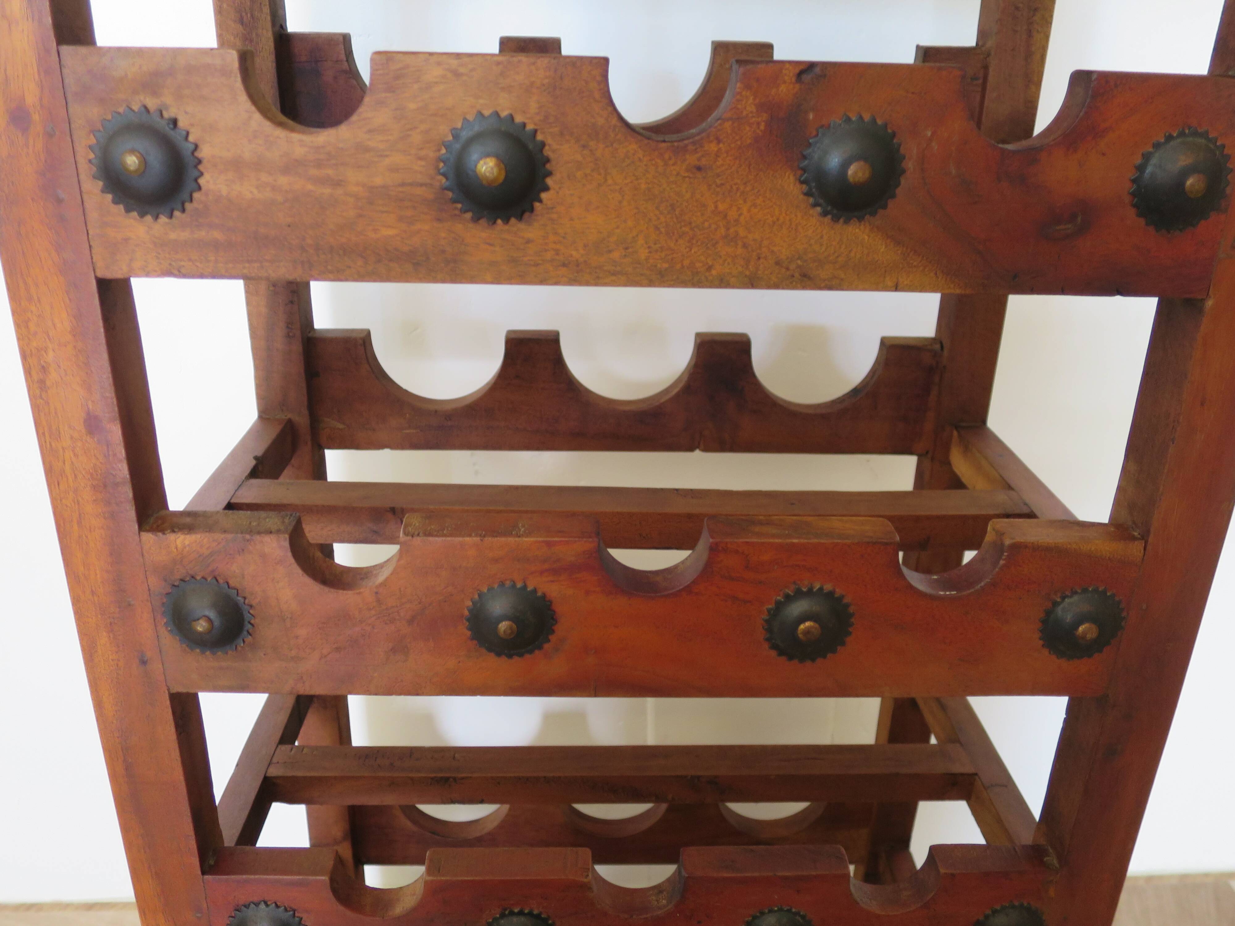 Solid wood wine rack