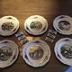 Ensemble de 6 assiettes plates & 6 portes couteaux Obernai