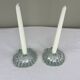 Pair of scallop shell candlesticks