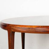 Danish round rosewood coffee table model 283 by Johannes Andersen.